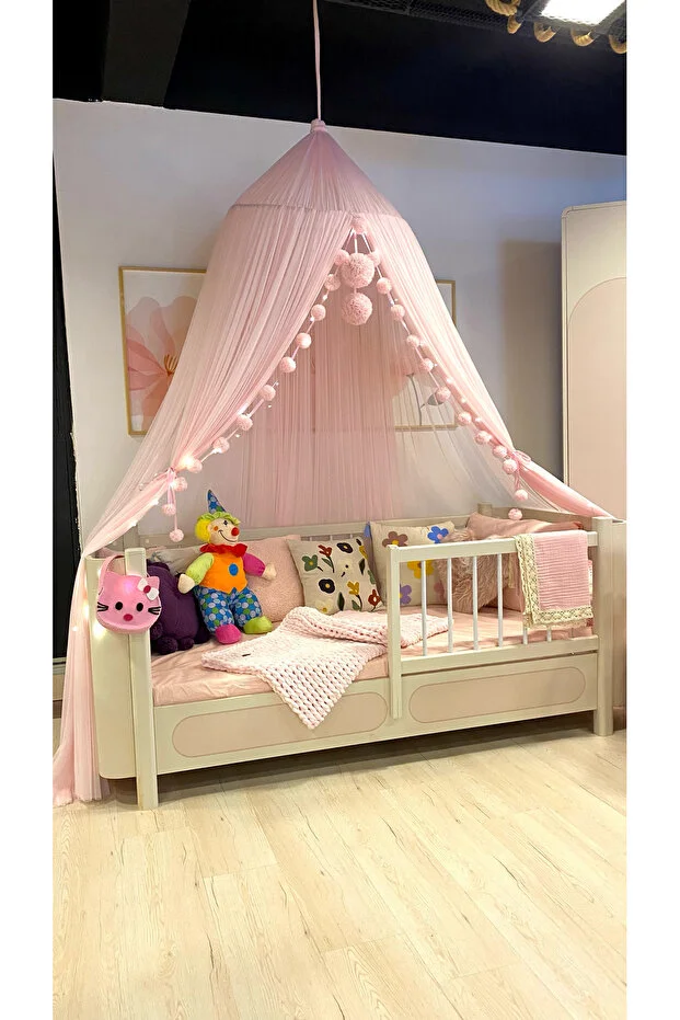 STQUEEN PLUS TÜL CİBİNLİK ŞEKER PEMBE (PİNK) 5 mt mini led ışıklı